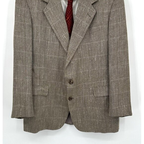 vintage 80s GIEVES & HAWKES jacket blazer sport coat wool silk herringbone 40S - Picture 5 of 8